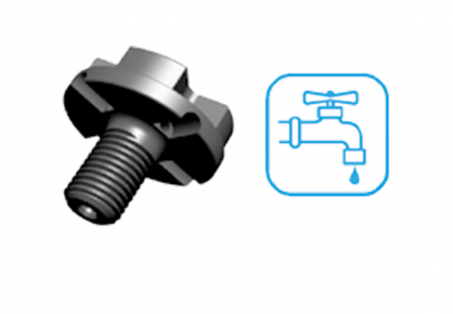Screw for coolant supply