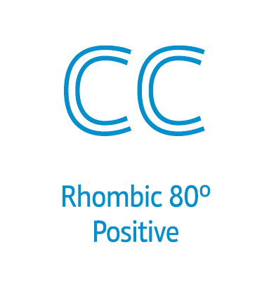 CC - RHOMBIC 80º POSITIVE